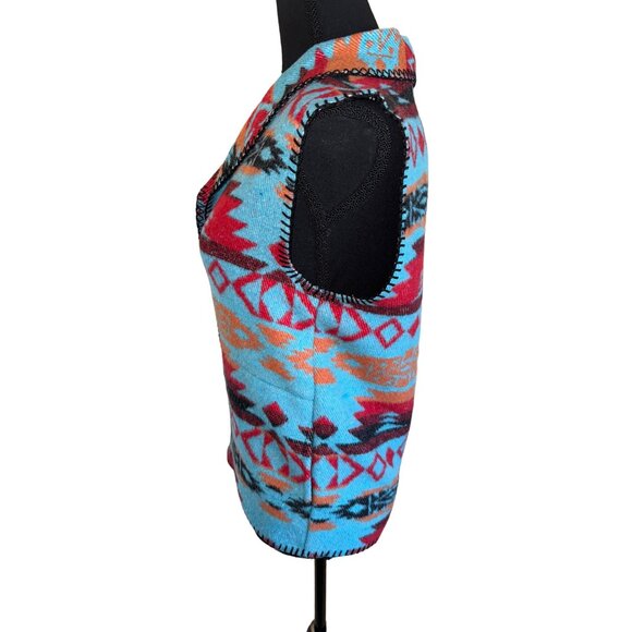 NWT Rhonda Stark Wool Blend Southwestern Aztec Santa FE Soft Vest XS Organic - Picture 3 of 13